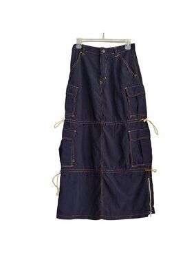 Macgirl Utility Maxi Skirt Nylon Cargo Techwear Parachute Avant Garde Street Y2K